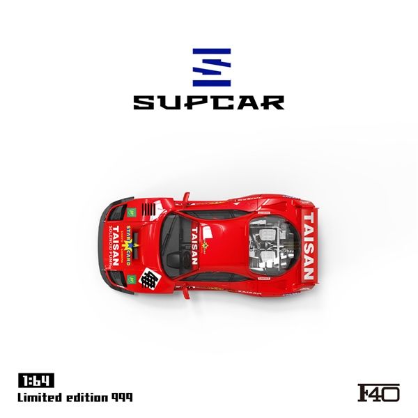  Mô hình xe Ferrari F40 racing STAR CARD TAISAN SOLENOID PUMP #40 tỉ lệ 1:64 Supcar SC64035 