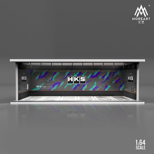  Hộp trưng bày mica mô phỏng Workshop HKS kích thước 30x13.3x10cm tỉ lệ 1:64 MoreArt MO914002 