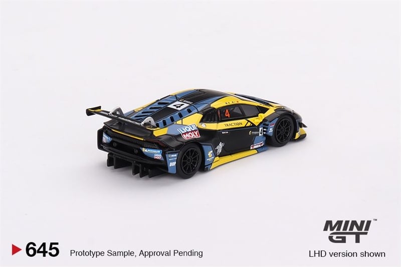 Mô hình xe ô tô Lamborghini Huracán GT3 EVO #4 bản card 2022 Macau GP Macau GT Cup 3rd Place tỉ lệ 1:64 MiniGT MGT00645 