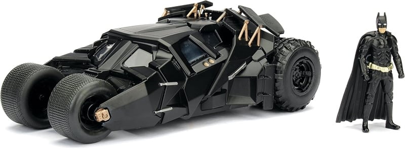  Mô hình xe Batman 2008 The Dark Knight Batmobile W/Batman Figure DC Comics tỉ lệ 1:24 Jada Toys 98261 