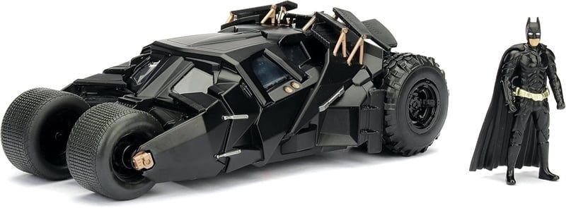  Mô hình xe Batman 2008 The Dark Knight Batmobile W/Batman Figure DC Comics tỉ lệ 1:24 Jada Toys 98261 