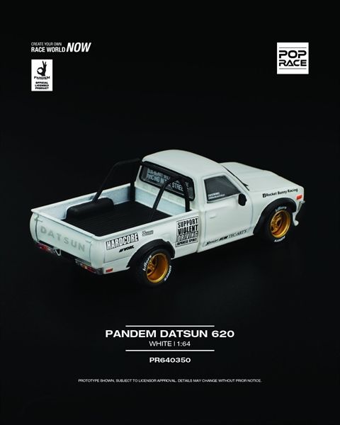  Mô hình xe Pandem Datsun 620 White tỉ lệ 1:64 Poprace PR640350 