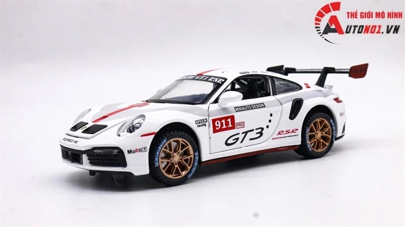  Mô hình xe Porsche 911 Gt3 RSR Martini full open tỉ lệ 1:32 Miniauto OT32036 