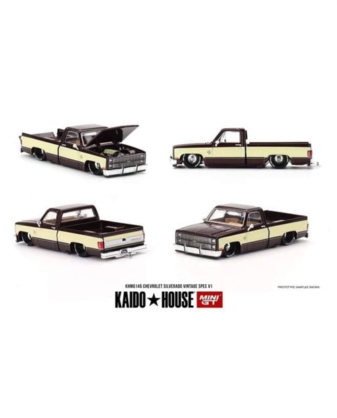  Mô hình xe Chevrolet silverado vintage Spec V1 tỉ lệ 1:64 Kaido House KHMG145 