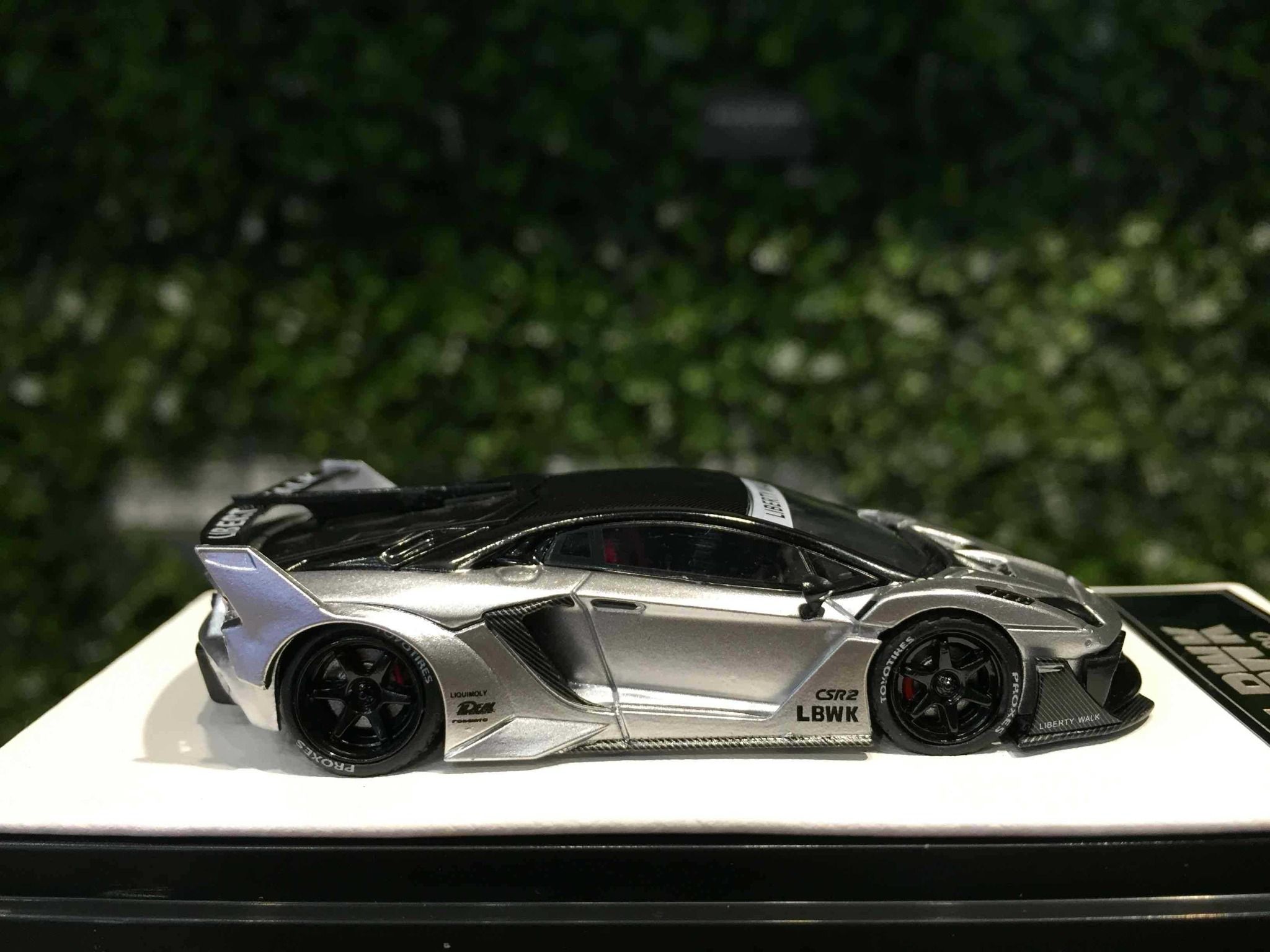  Mô hình xe Lamborghini Aventador LP700 2.0 GT EVO silver tỉ lệ 1:64 Time micro 