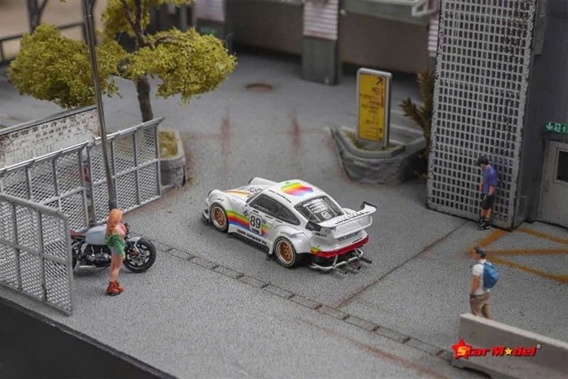  Mô hình xe RWB 964 GT Wing with Exhaust Pipe Details tỉ lệ 1:64 Star Model OT64415 