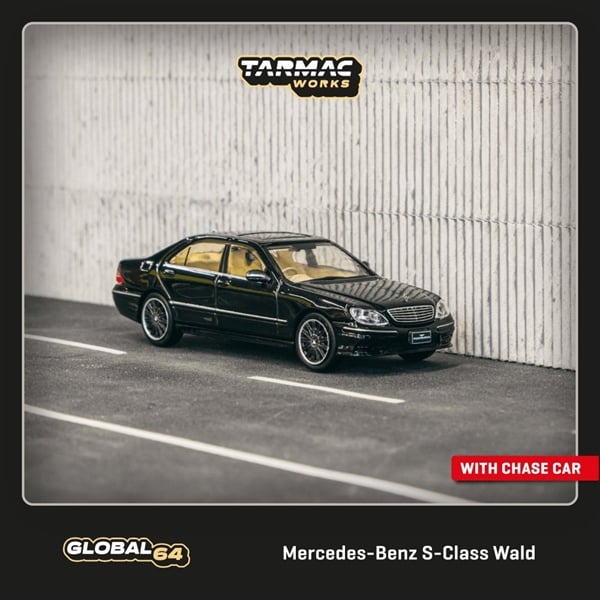  Mô hình xe Mercedes-Benz S-Class Wald Black tỉ lệ 1:64 Tarmac Works T64G-072-BK 