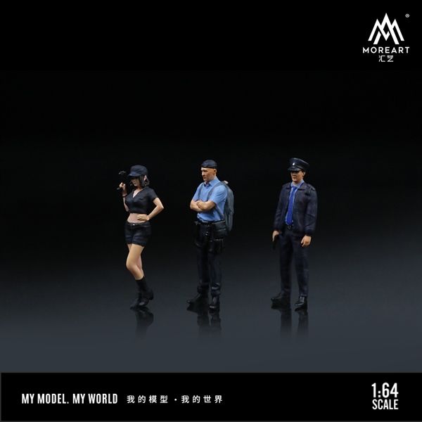  Mô hình nhân vật 3 figure police tỉ lệ 1:64 MoreArt MO223036 