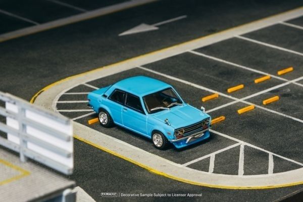  Mô hình xe Datsun 510 Light Blue tỉ lệ 1:64 Tarmac Works T64R-052-LB 