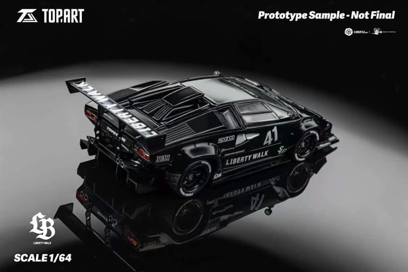  Mô hình xe Lamborghini Countach LPI800-4 LBWK Liberty Walk full open limited edition 2000pcs tỉ lệ 1:64 Topart TAO640002 
