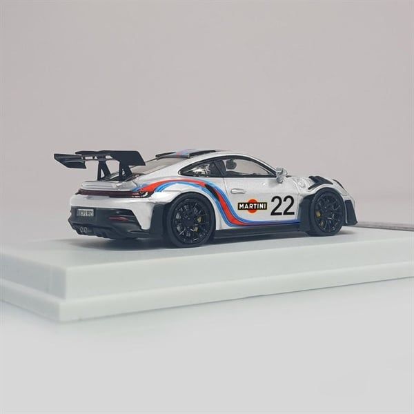  Mô hình xe Porsche 911 GT3 RS Martini #22 silver tỉ lệ 1:64 LMLF OT64057 