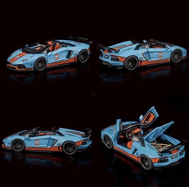  Mô hình xe Lamborghini LP720-4 Roadster Wide-Body tỉ lệ 1:64 TPC & Rhino model RM OT64394 