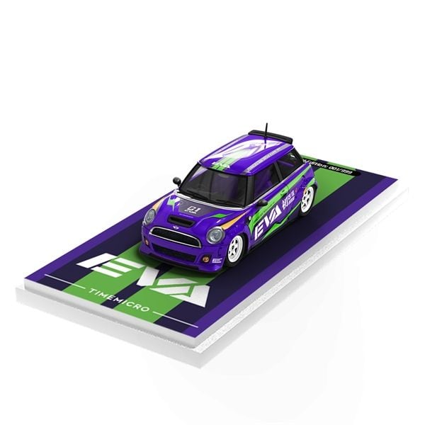  Mô hình xe MINI COOPER-Purple EVA tỉ lệ 1:64 Time Micro TM643637 