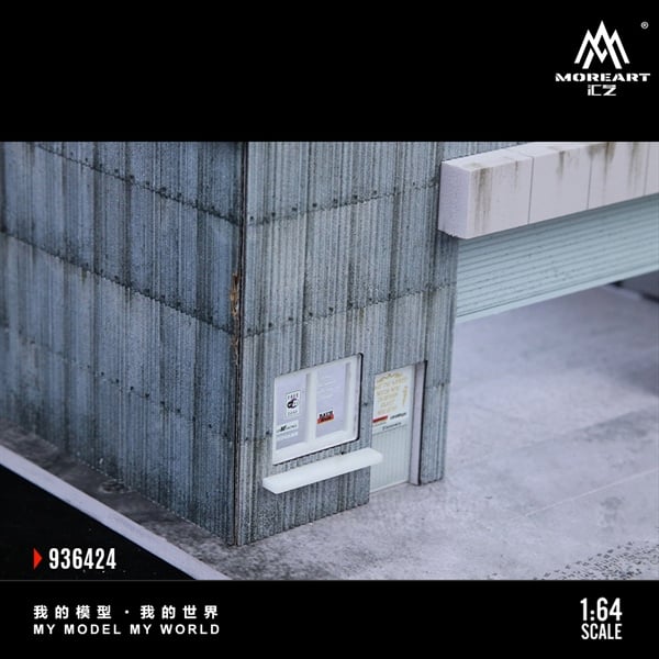  Hộp trưng bày mô phỏng nhà kho Factory Building C kích thước 30x30x13cm tỉ lệ 1:64 MoreArt MO936424 
