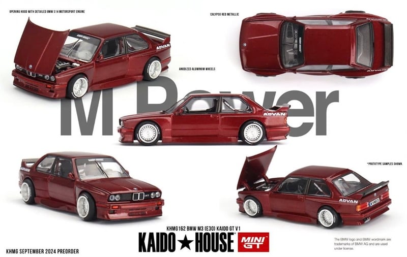  Mô hình xe BMW M3 (E30) Kaido GT V1 tỉ lệ 1:64 KHMG162 