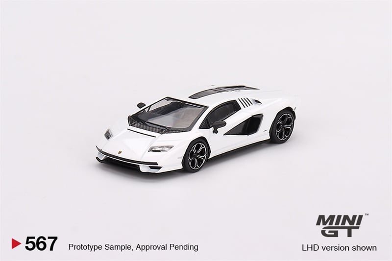  Mô hình xe Lamborghini Countach LPI 800-4 Bianco Siderale tỉ lệ 1:64 MiniGT 