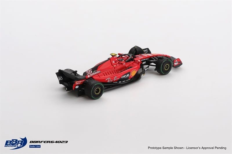  Mô hình xe Ferrari SF23 #55 C. Sainz 2023 Monaco GP tỉ lệ 1:64 BBR BBRFER64023 