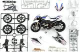  Mô hình kit mô tô Bmw Hp4 Race phiên bản đã sơn 1:9 Meng 5589c 