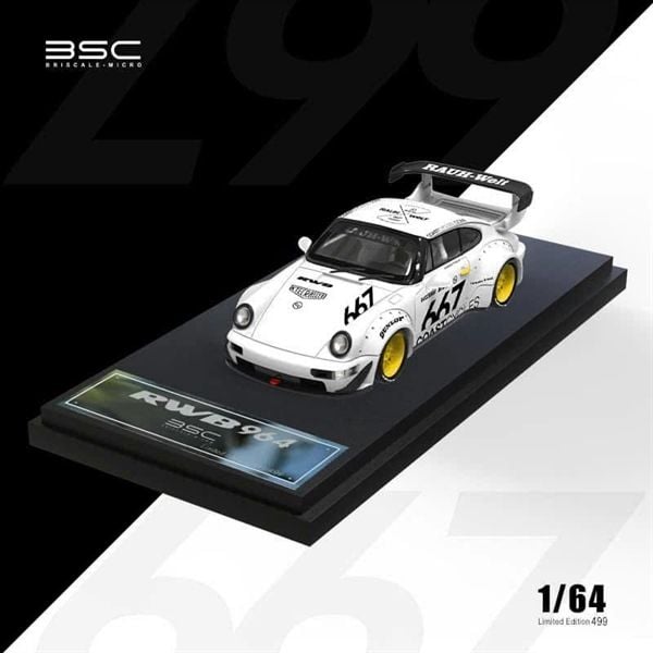  Mô hình xe RWB 964 #667 White Colors tỉ lệ 1:64 BSC Models BSC640866 