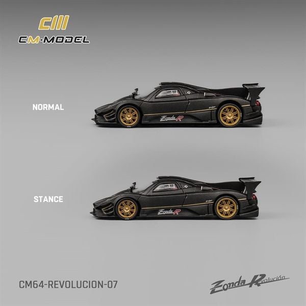  Mô hình xe Pagani Zonda Revolucion Drycarbon có bánh xe thay thế tỉ lệ 1:64 CM model CM64-REVOLUCION-07 