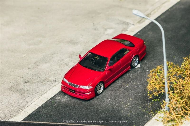  Mô hình xe VERTEX Toyota Mark II JZX100, Red Metallic tỉ lệ 1:64 Tarmac Works T64G-024-RE 