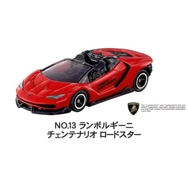  Mô hình xe Lamborghini Centenario Roadster Event Model 25 No.13 tỉ lệ 1:64 Tomica957430 