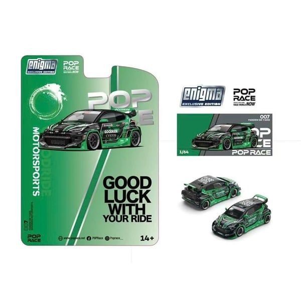  Mô hình xe Toyota Pandem GR Yaris bản card tỉ lệ 1:64 POPRACE x Enigma PRE007 