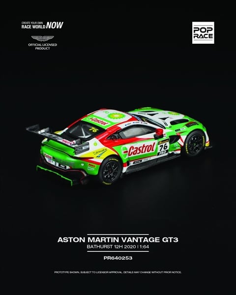  Mô hình xe Aston Martin Vantage GT3 Bathurst 12 Hours 2020 tỉ lệ 1:64 PopRace PR640253 