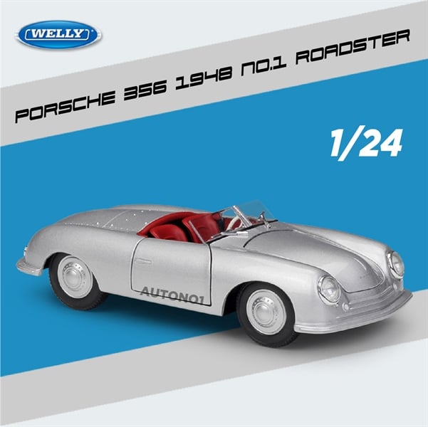  Mô hình xe Porsche 356 1948 No.1 Roadster đánh lái được tỉ lệ 1:24 Welly OT24028 