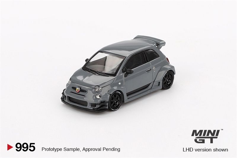  Mô hình xe Abarth 595 LB-WORKS x Abas Works Grey bản card tỉ lệ 1:64 MiniGT MGT00995-BL 