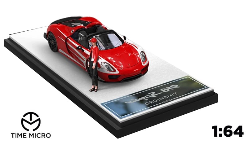  Mô hình xe Porsche 918 Spyder red flame tỉ lệ 1:64 Time micro 