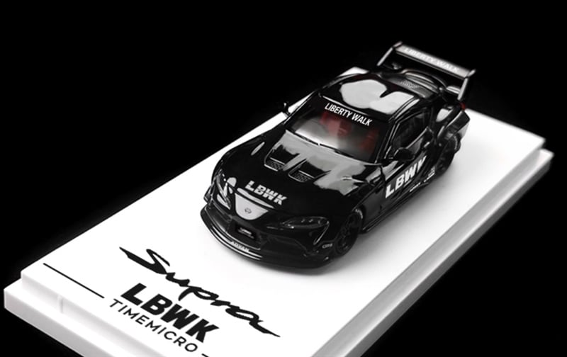  Mô hình xe Toyota Supra LBWK Liberty Walk black tỉ lệ 1:64 Time micro TM641201 