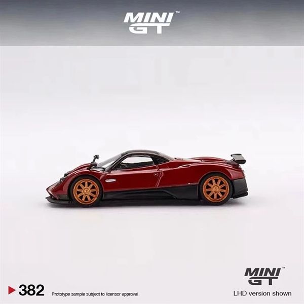  Mô hình xe Pagani Zonda F Rosso Dubai tỉ lệ 1:64 Left handle LHD MiniGT MGT00382-L 