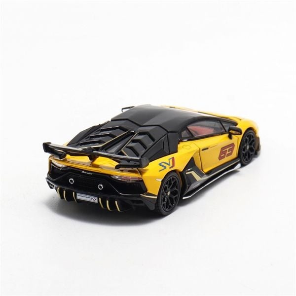  Mô hình xe Lamborghini Aventador SVJ63 Pearly Yellow tỉ lệ 1:64 Maxwell and object (MW) OT64272 