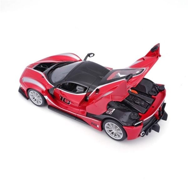  Mô hình xe Ferrari FXX K racing No.10 Rosso red không full kính tỉ lệ 1:24 Bburago 18-26301 OT24057 