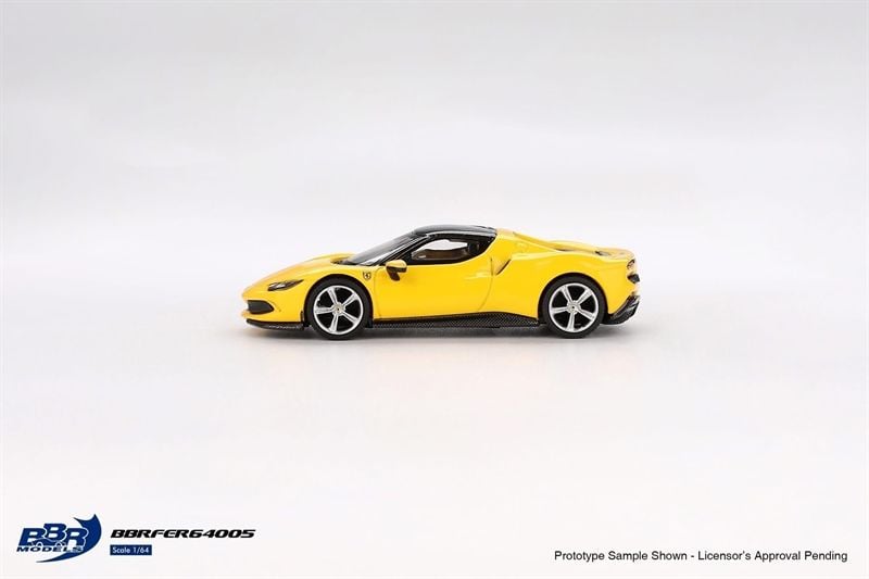  Mô hình xe Ferrari 296 GTB Giallo Modena tỉ lệ 1:64 BBR model BBRFER64005 