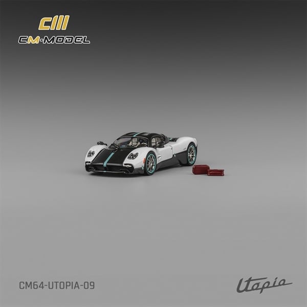  Mô hình xe Pagani Utopia Pearl White with Carbon tỉ lệ 1:64 CM Model CM64-UTOPIA-09 