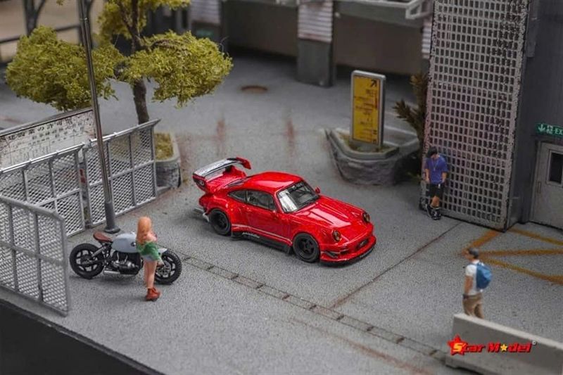  Mô hình xe RWB 964 GT Wing with Exhaust Pipe Details tỉ lệ 1:64 Star Model OT64415 