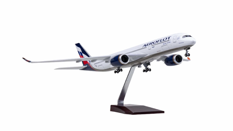  Mô hình máy bay Nga Russia Aeroflot Airbus A350 47cm có đèn led tự động theo tiếng vỗ tay hoặc chạm MB47037 