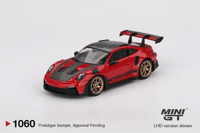  Mô hình xe Porsche 911 (992) GT3 RS Weissach Package Guards Red bản Card tỉ lệ 1:64 MiniGT MGT01060 