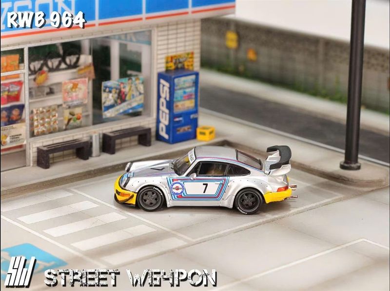  Mô hình xe Porsche RWB 964 tỉ lệ 1:64 Street Weapon OT64442 