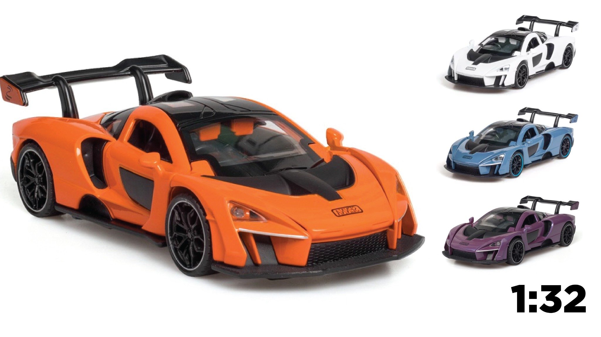  Mô hình xe Mclaren Senna full open - có đèn - âm thanh tỉ lệ 1:32 Newao OT32027 