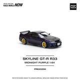  Mô hình xe Nissan skyline GT-R R33 Nismo midnight purple tỉ lệ 1:64 Poprace PR640256 