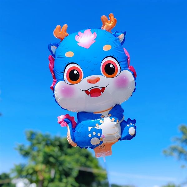  Bong bóng hình thú siêu nhân hoa mặt cười trang trí cho bé size trung [Có cây cầm] 