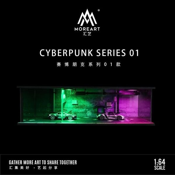  Hộp trưng bày mica Cyberpunk Series Light Edition Assembly Scene tỉ lệ 1:64 MoreArt MO914301 