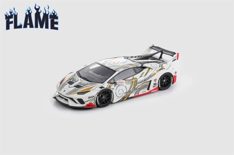  Mô hình xe Lamborghini Huracan GT EVO LP610 resin ( có dạ quang ) limited edtion 199pcs tỉ lệ 1:64 Flame model OT64155 