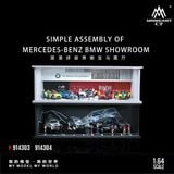  Hộp trưng bày mica mô phỏng Showroom Mercedes-Benz Light Edition Assembly Scene tỉ lệ 1:64 MoreArt MO914304 