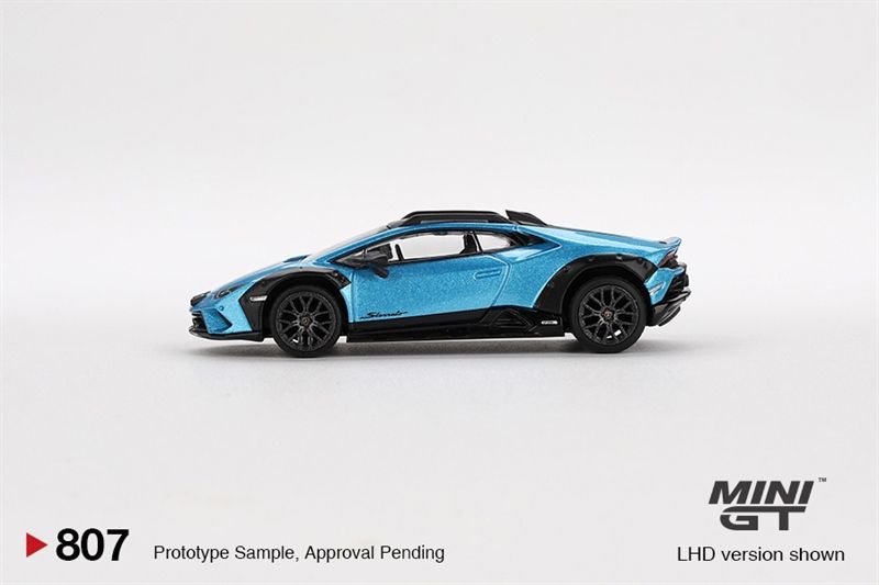  Mô hình xe Lamborghini Huracán Sterrato Blu Aegir tỉ lệ 1:64 MiniGT bản card MGT00807-CH 