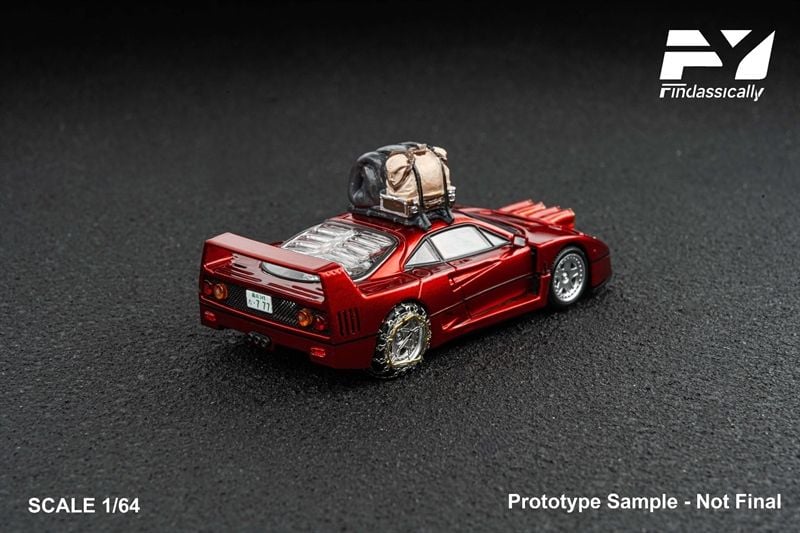  Mô hình xe Ferrari F40 Snow Version Rosso Magma tỉ lệ 1:64 Findclassically OT64227 