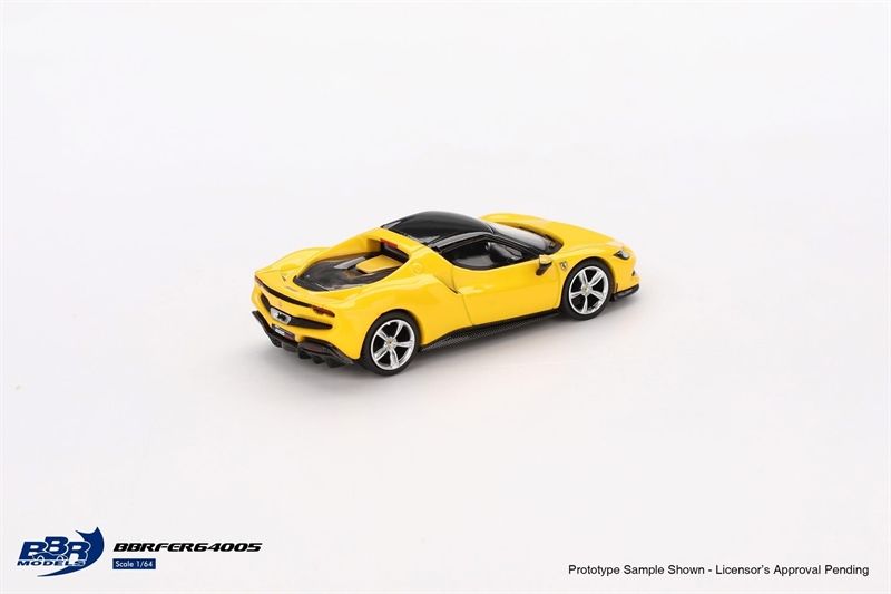  Mô hình xe Ferrari 296 GTB Giallo Modena tỉ lệ 1:64 BBR model BBRFER64005 